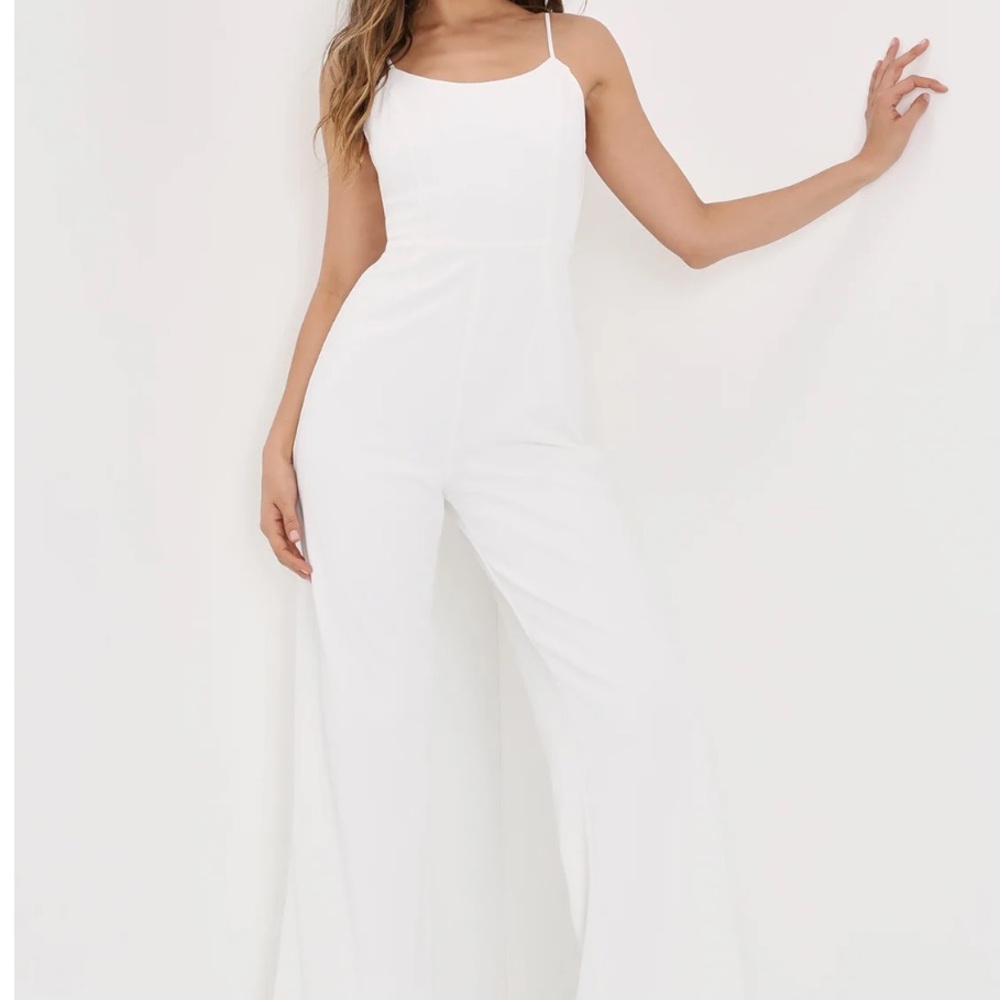 Lulu's Chic White Jumpsuit